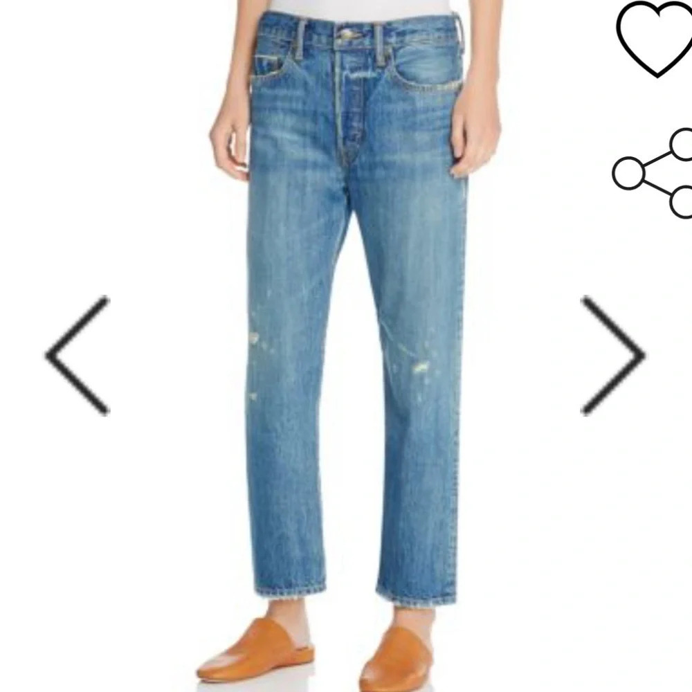 VINCE UNION SLOUCH DISTRESSED JEANS